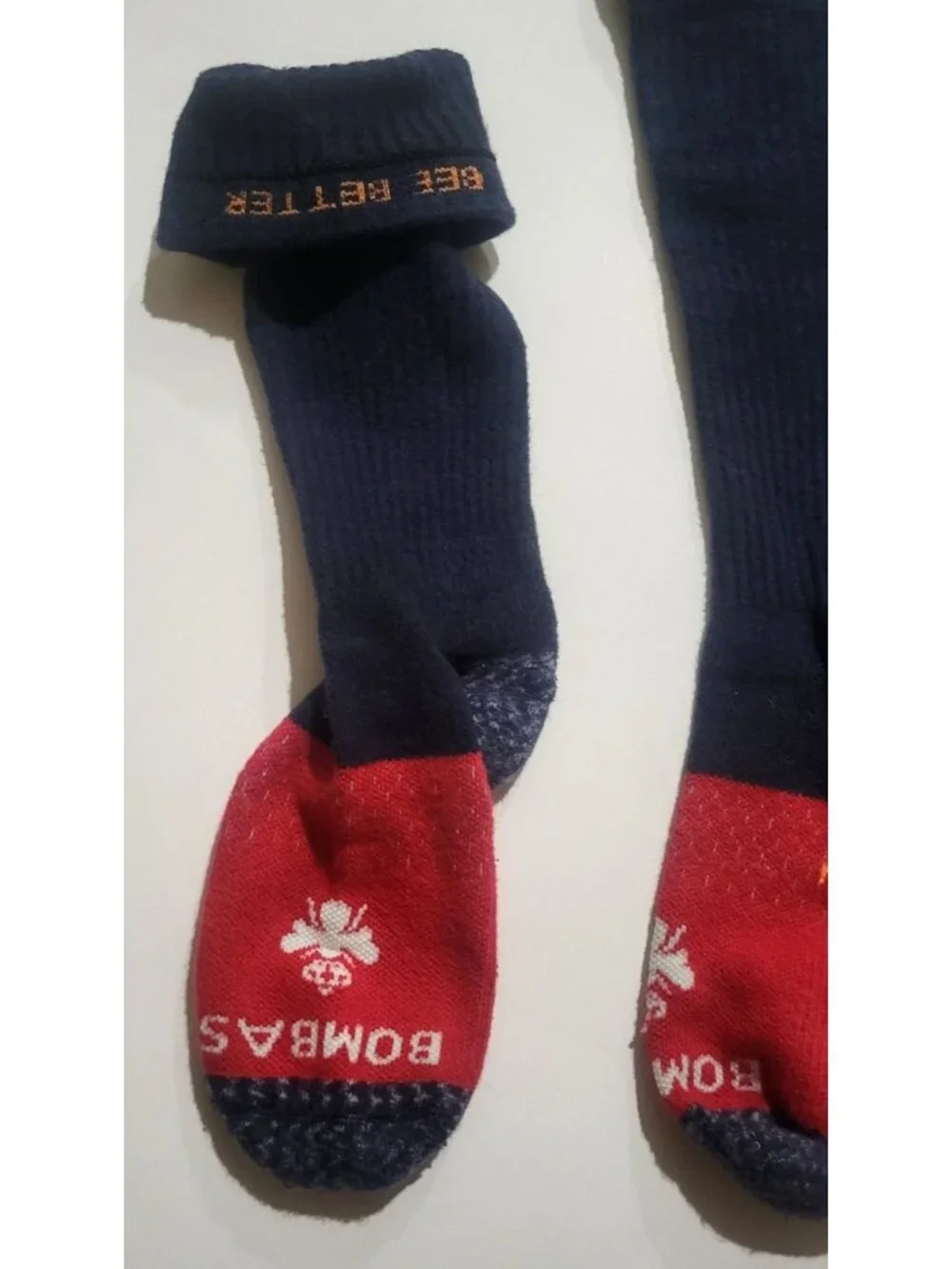 Bombas Navy & Red Everyday Compression Socks With Bee Logo 20-30 Size Large